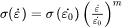 Strain-rate dependence on stress