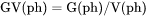 Gibbs energy of the phase per volume of the phase