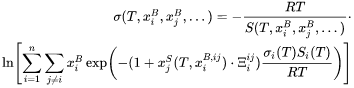 surface tension of a multicomponent alloy is obtained from this equation