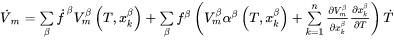 time derivative of molar volume equation