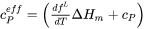 effective heat capacity equation