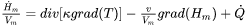 fluid transport term is added to the heat-flow equation