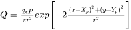 power density deposited on the top surface equation