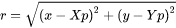 equation for  radius of the top-hat beam