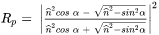reflection coefficient - perpendicular Fresnel equation