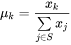 The u-fractions are used in the diffusion equations. 