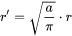 radius of the eliminated grain boundary area