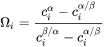 dimensionless supersaturation for an individual component equation