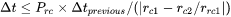 Maximum relative change of critical radius