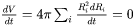 Volume conservation equation