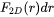 number of particles with radius varying within a unit area