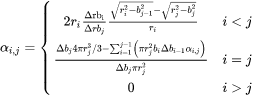 matrix of probabilities for the conversion