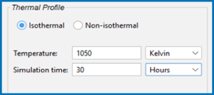 Moving phase example choosing the Isothermal profile